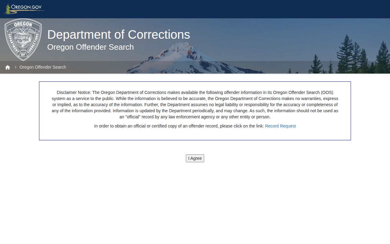 Oregon Offender Search for a Clackamas County projected release date